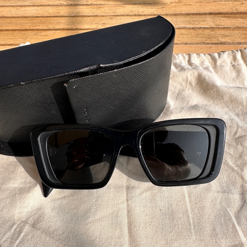 Prada Black Hexagon Sunglasses (with case)
